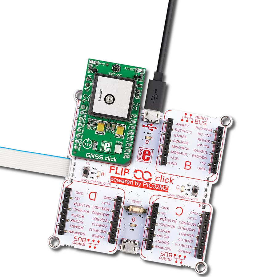 GNSS Click with Flip&Click PIC32MZ