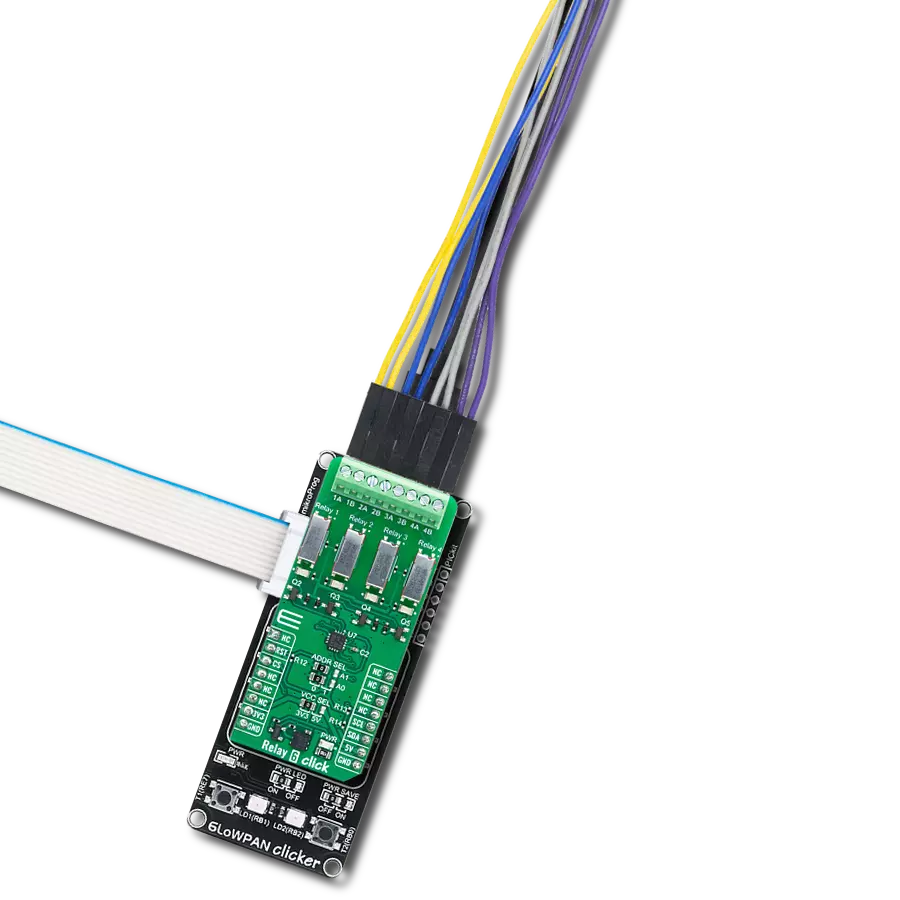 Relay 6 Click with 6LoWPAN clicker