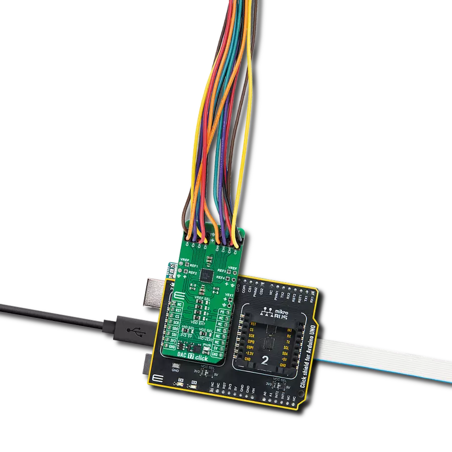 Convert digital signals into precise analog voltage outputs using the DAC7558 and ATmega328P