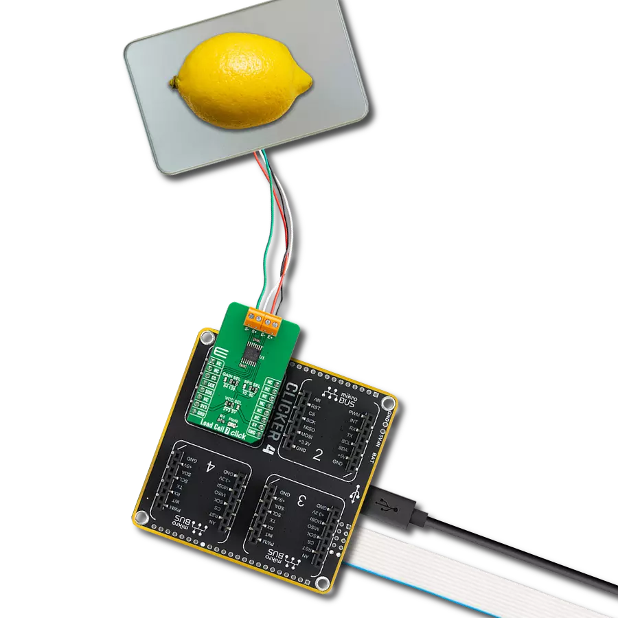 Load Cell 7 Click with Clicker 4 for STM32