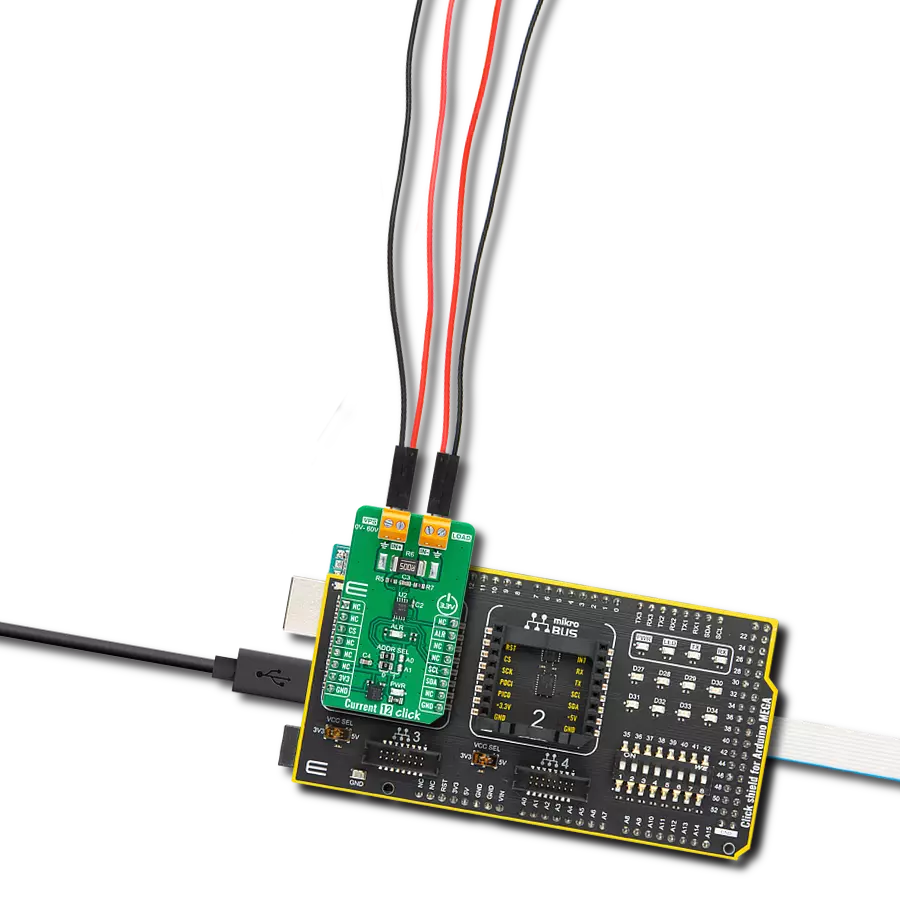 Current 12 Click with Arduino Mega 2560 Rev3