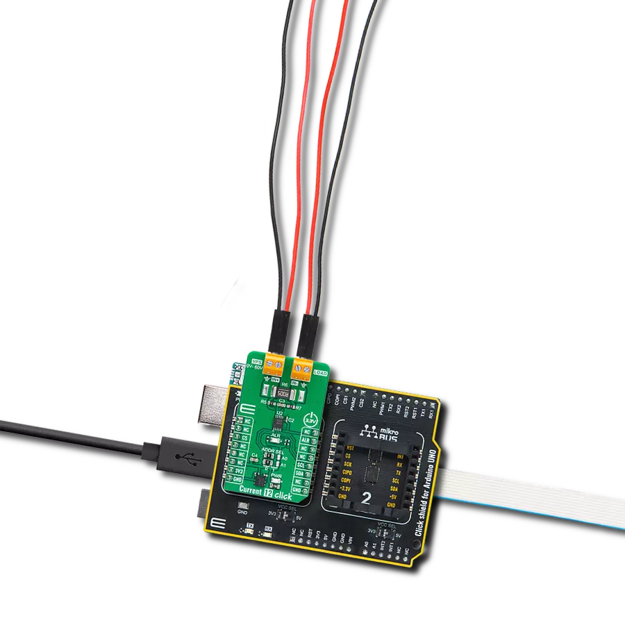 Current 12 Click with Arduino UNO Rev3
