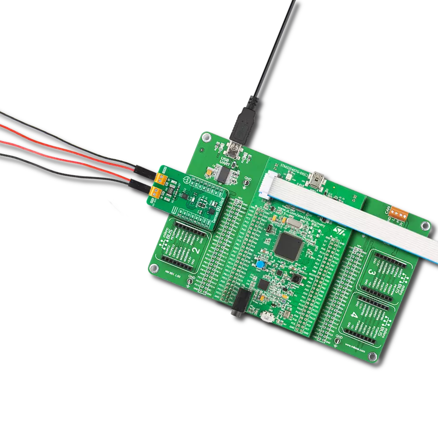 Current 12 Click with Discovery kit with STM32F407VG MCU