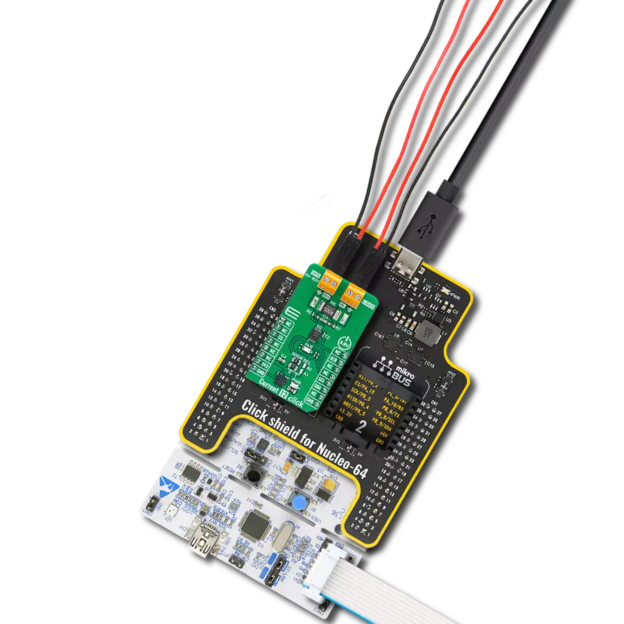 Current 12 Click with Nucleo-64 with STM32L476RG MCU
