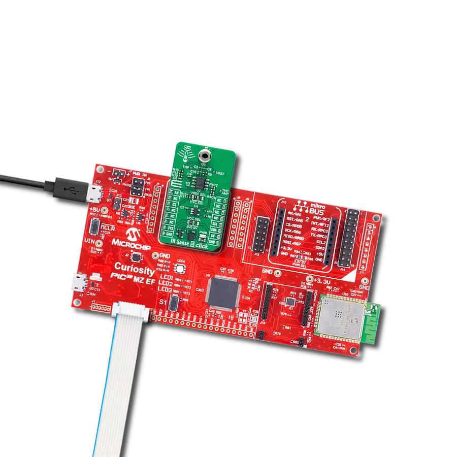 Measure surface temperature without physical contact with the object using the ZTP-148SRC1 and PIC32MZ2048EFM100