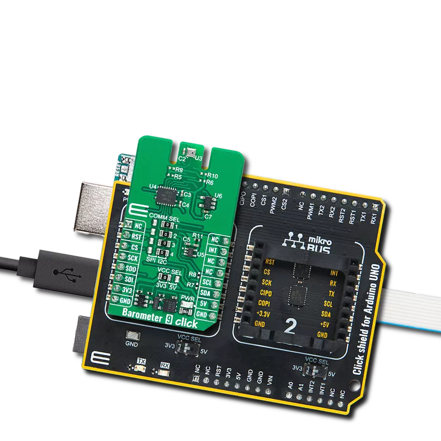 使用ENS220和ATmega328P高精度测量气压和温度