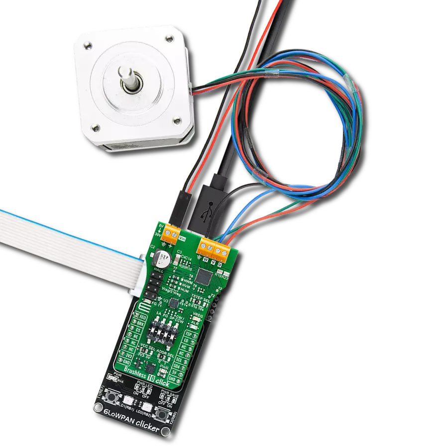 Brushless 10 Click with 6LoWPAN clicker