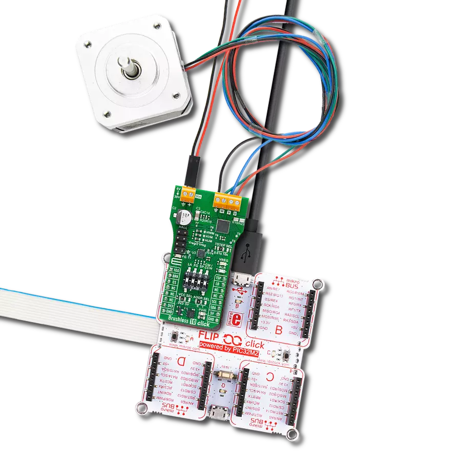 Brushless 10 Click with Flip&Click PIC32MZ