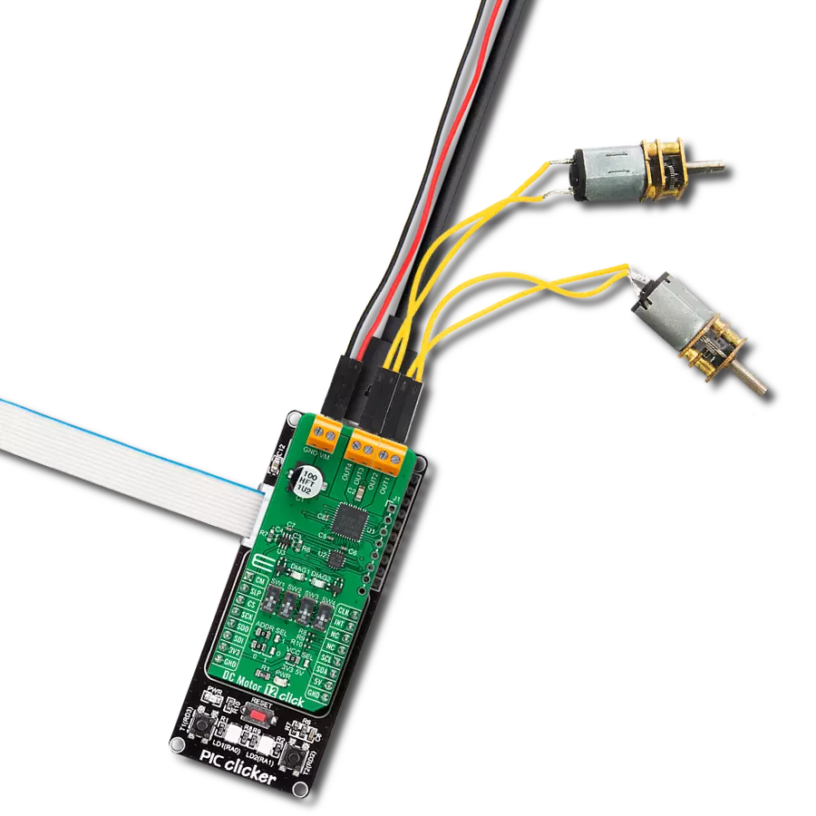DC Motor 12 Click with PIC clicker