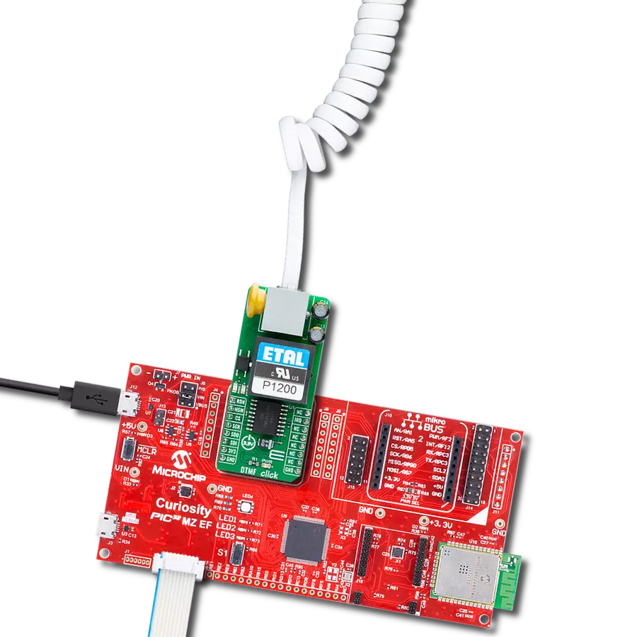 Create a a reliable platform for encoding, decoding, and transmitting telephonic signals with CMX865A and PIC32MZ2048EFM100