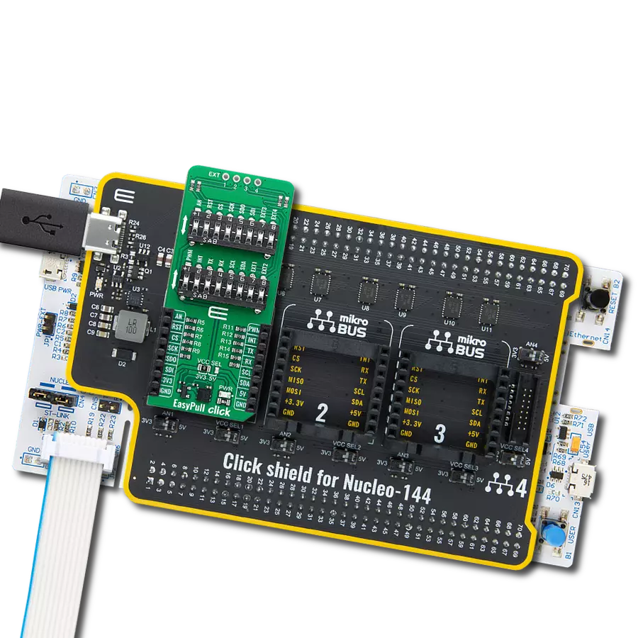 EasyPull Click with Nucleo 144 with STM32H743ZI MCU