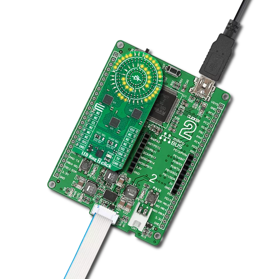 LED Ring 2 Click with Clicker 2 for STM32