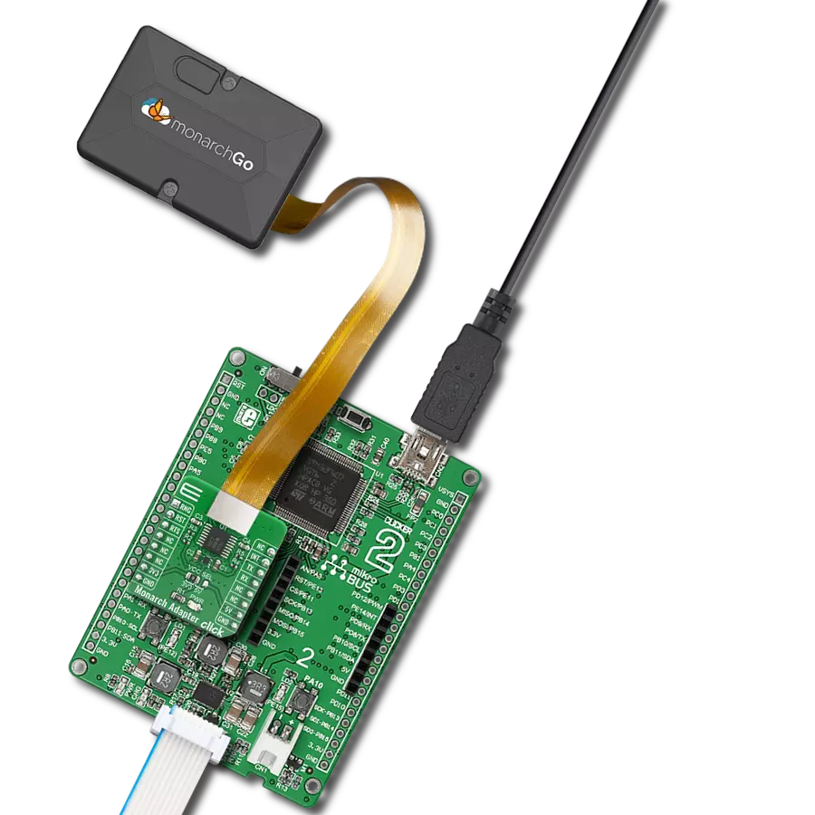 Monarch Adapter Click with Clicker 2 for STM32