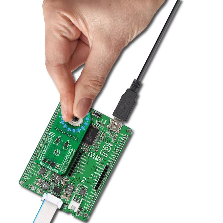 Rotary B 2 Click with Clicker 2 for STM32