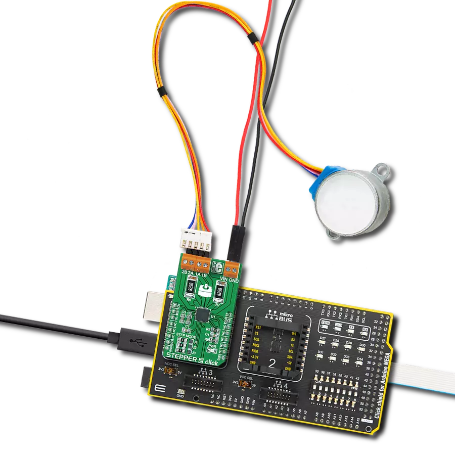 Stepper 2 Click with Arduino Mega 2560 Rev3