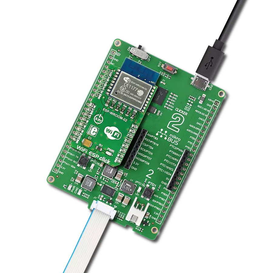 WiFi ESP Click with Clicker 2 for Kinetis