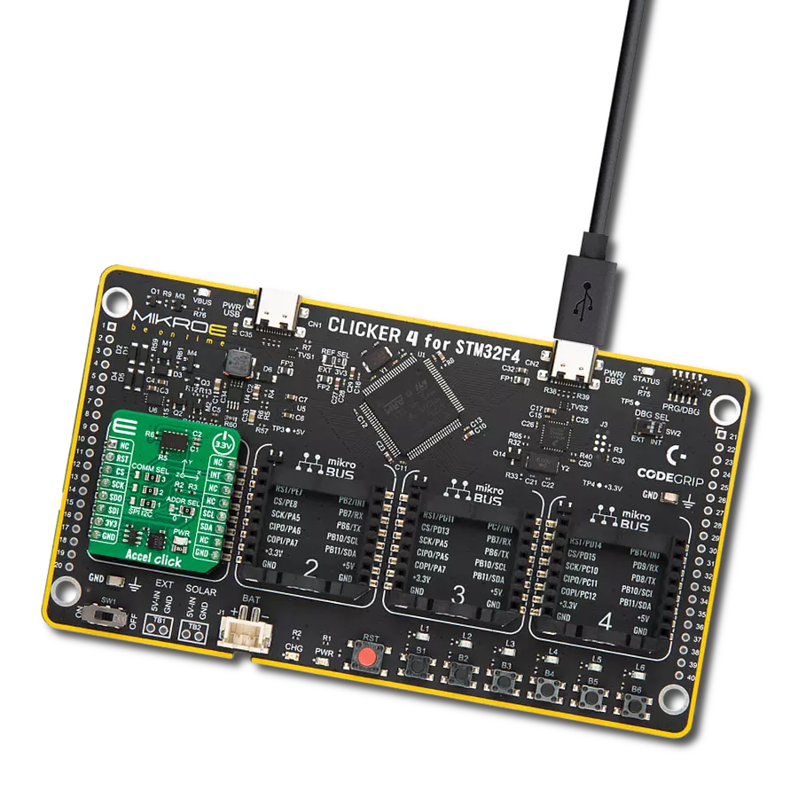 Accel Click with Clicker 4 for STM32F4