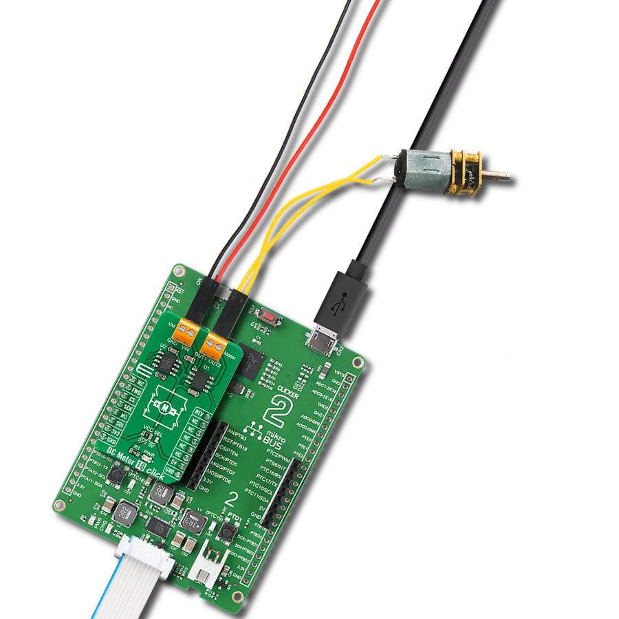 DC Motor 16 Click with Clicker 2 for Kinetis
