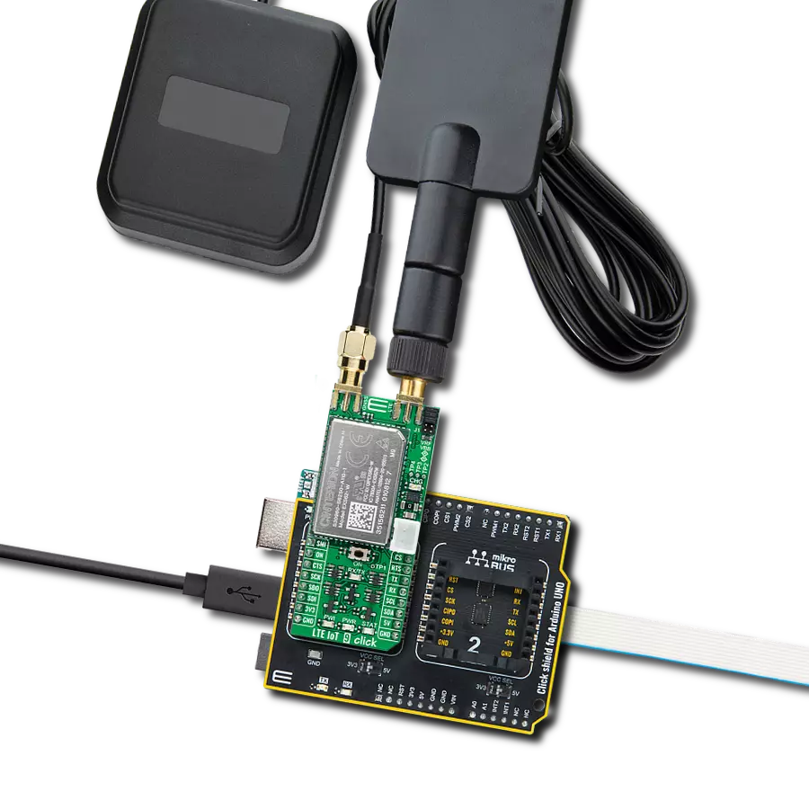 LTE IoT 9 Click with Arduino UNO Rev3