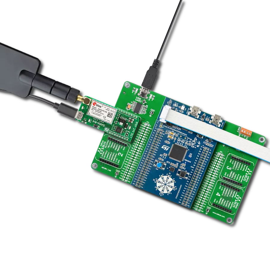 LTE IoT Click with Discovery kit with STM32F303VC MCU