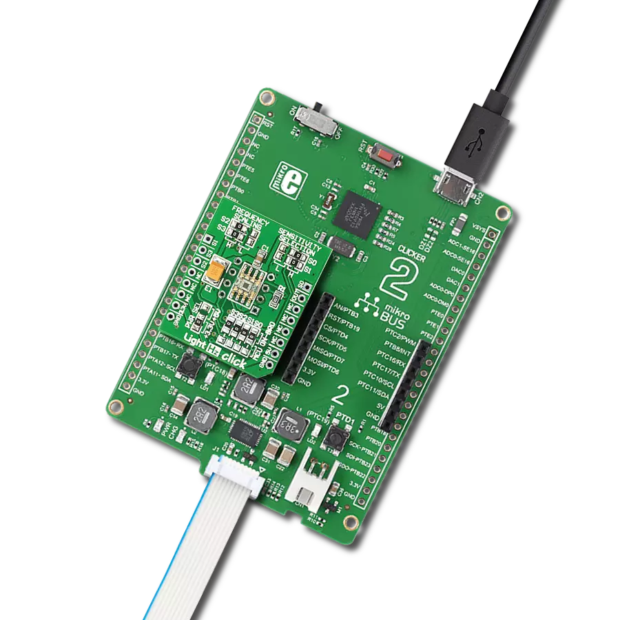 LightHz Click with Clicker 2 for Kinetis