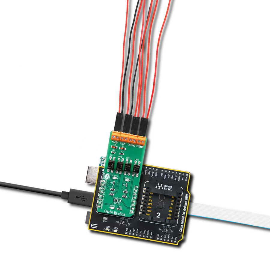 Opto 3 Click with Arduino UNO Rev3