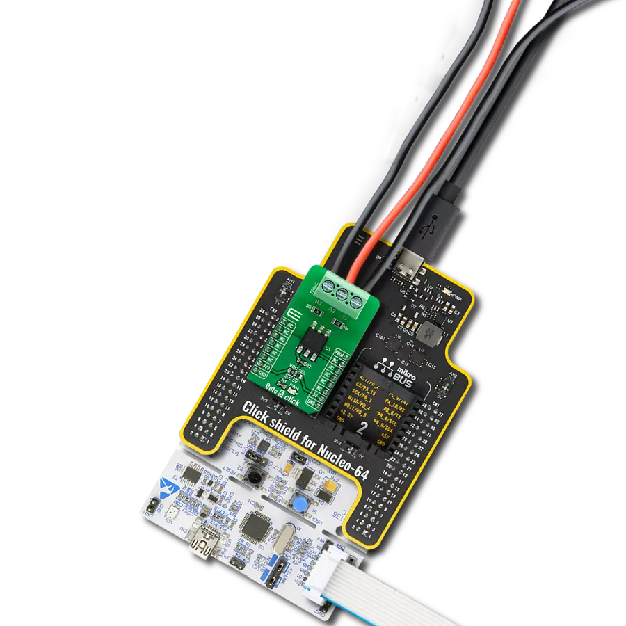 Opto 5 Click with Nucleo-64 with STM32F091RC MCU