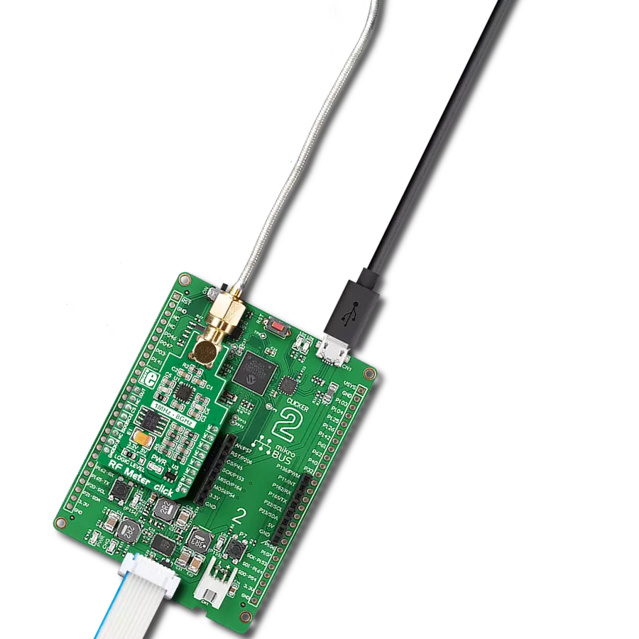 RF Meter Click with Clicker 2 for dsPIC33