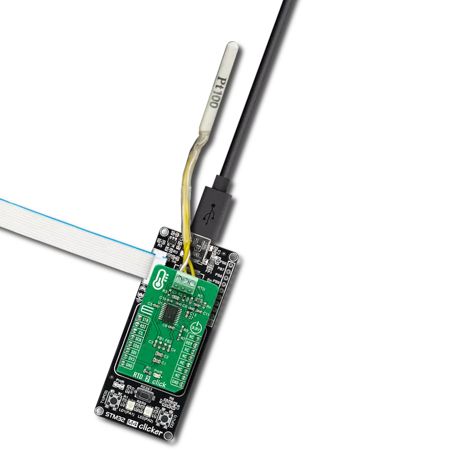 RTD 2 Click with STM32 M4 clicker
