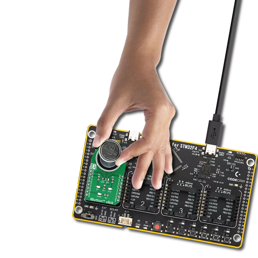 iButton Click with Clicker 4 for STM32F4