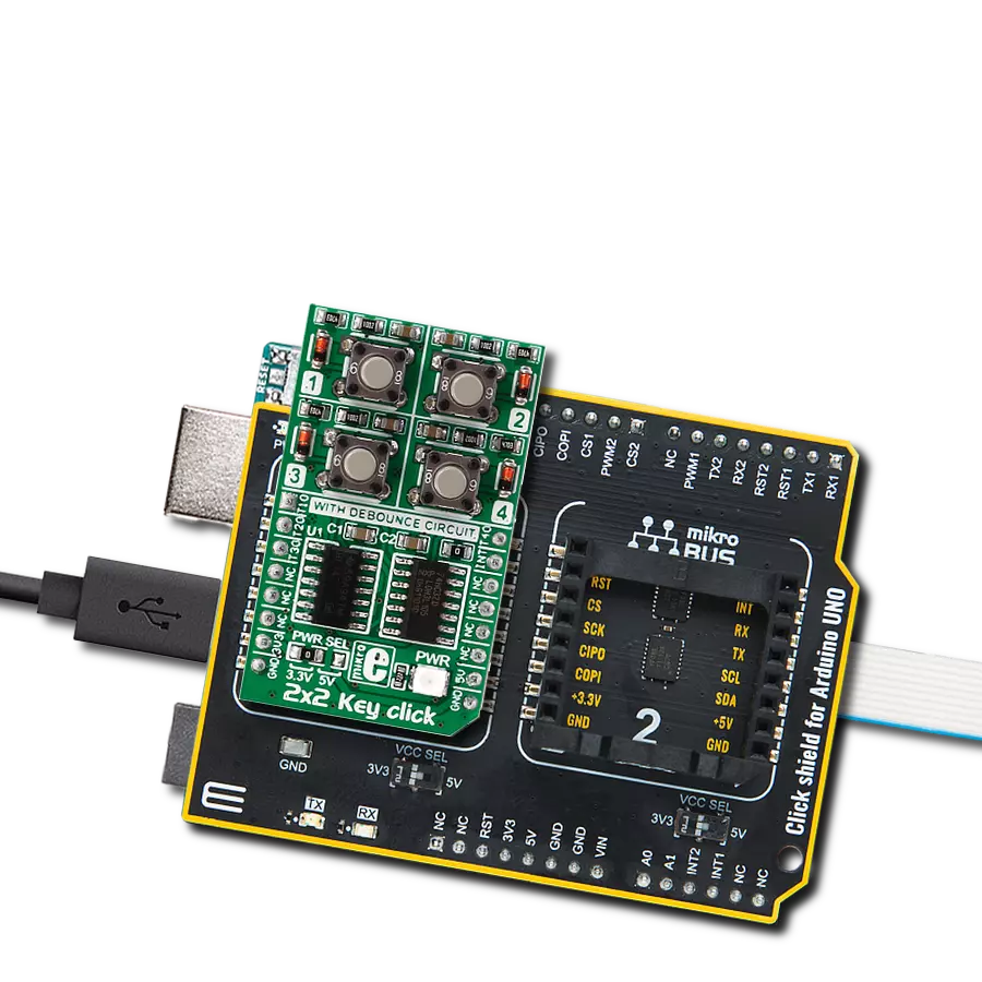 2x2 Key Click with Arduino UNO Rev3