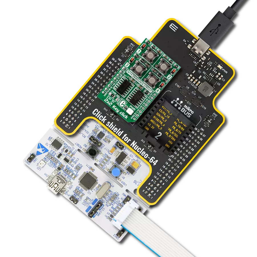 2x2 Key Click with Nucleo-64 with STM32F030R8 MCU