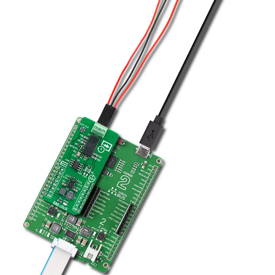 DAQ Click with Clicker 2 for Kinetis