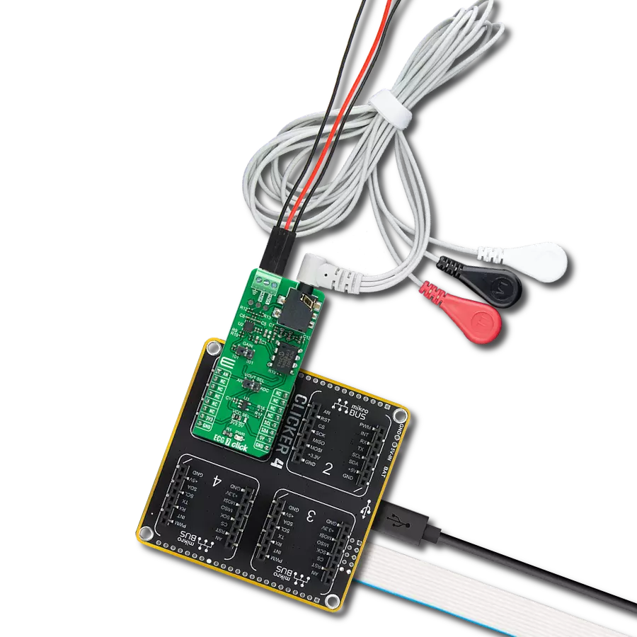 ECG 7 Click with Clicker 4 for STM32