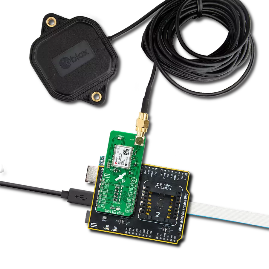 GNSS 10 Click with Arduino UNO Rev3