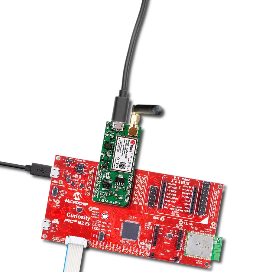 GSM 4 Click with Curiosity PIC32 MZ EF