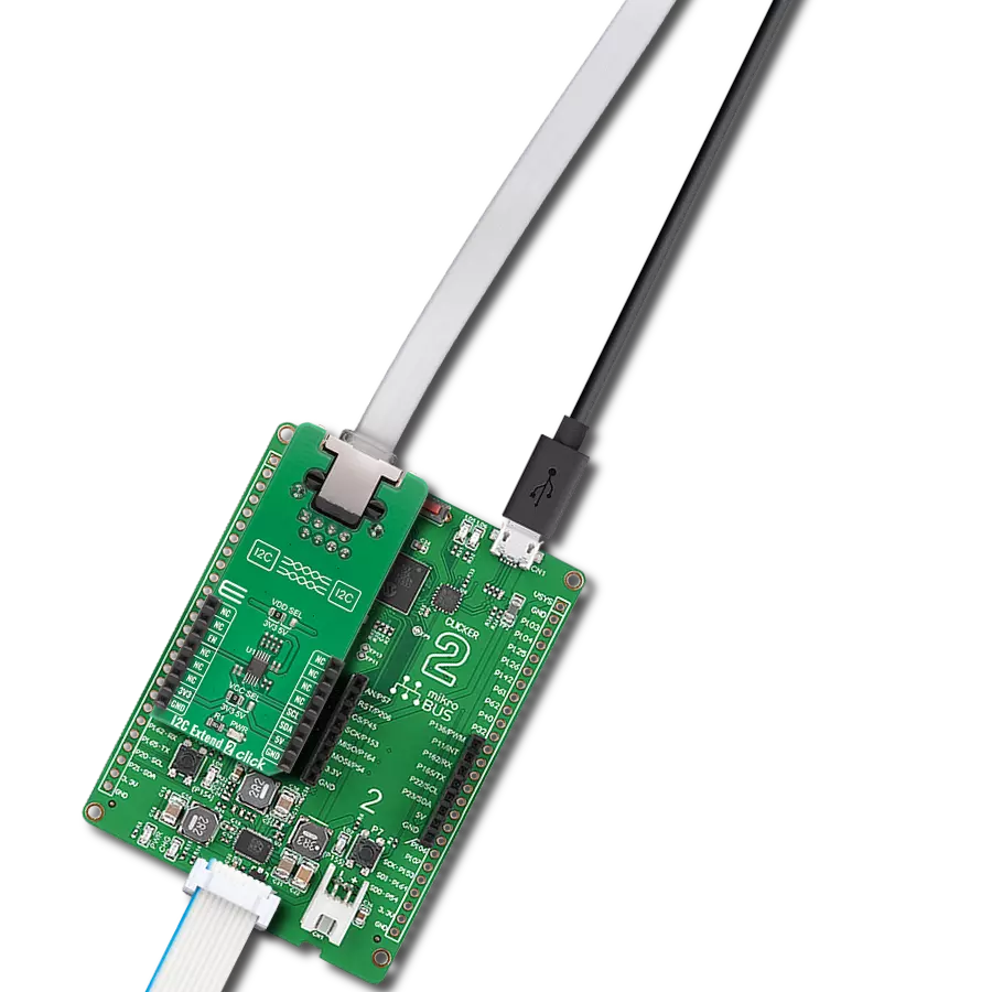 I2C Extend 2 Click with Clicker 2 for dsPIC33