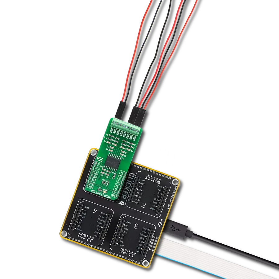 ISO ADC 5 Click with Clicker 4 for STM32