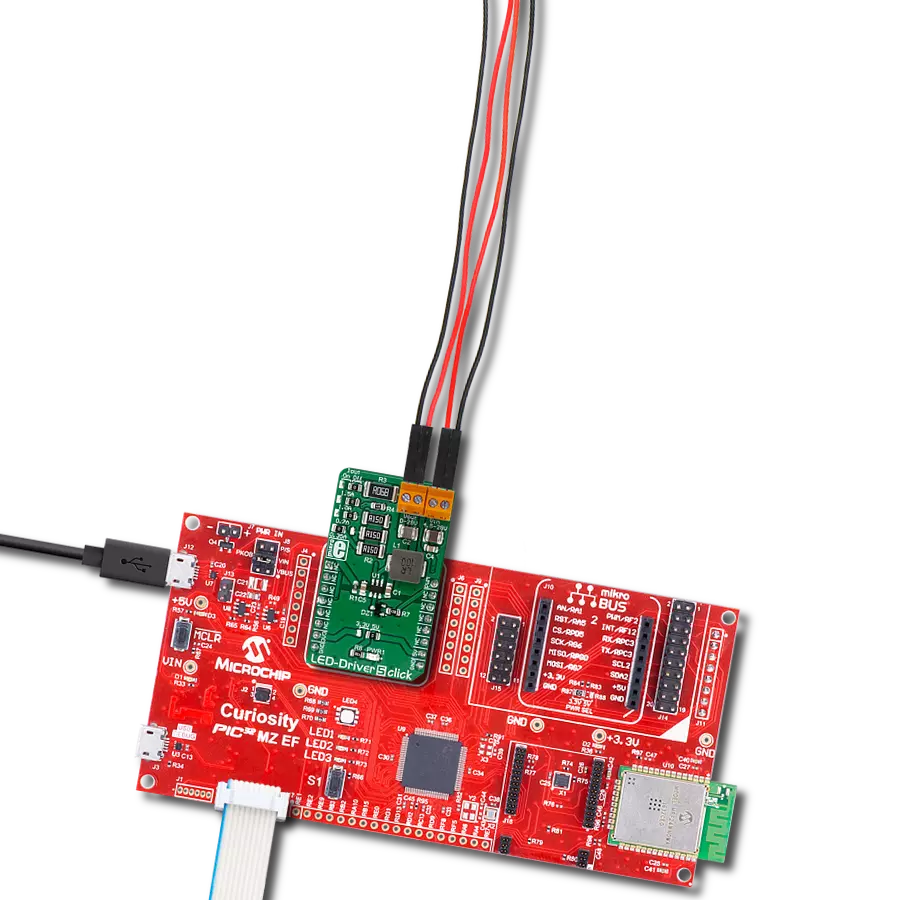 LED Driver 5 Click with Curiosity PIC32 MZ EF
