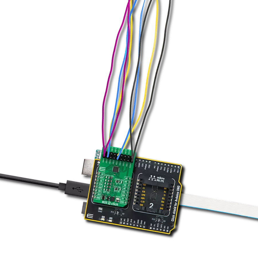 MUX 5 Click with Arduino UNO Rev3