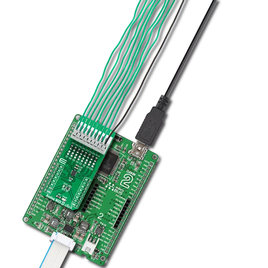 Analog MUX 4 Click with Clicker 2 for STM32