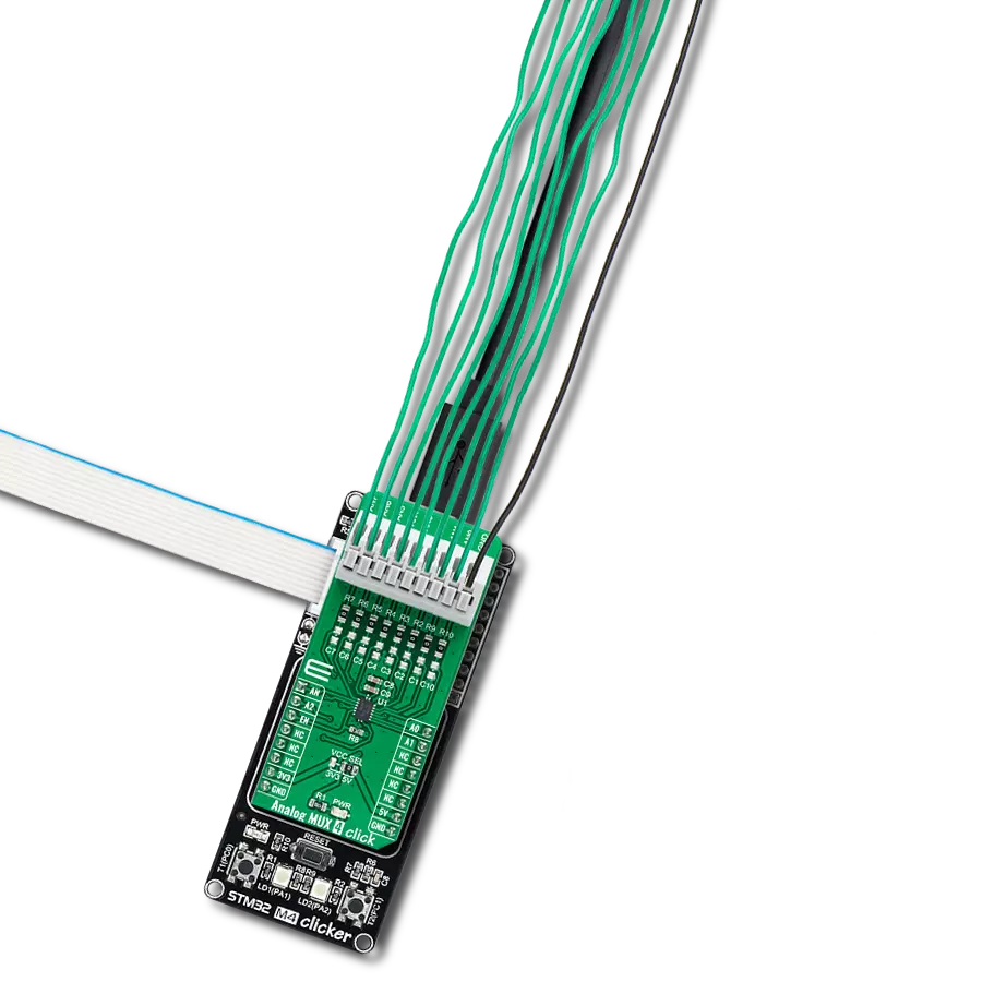Analog MUX 4 Click with STM32 M4 clicker