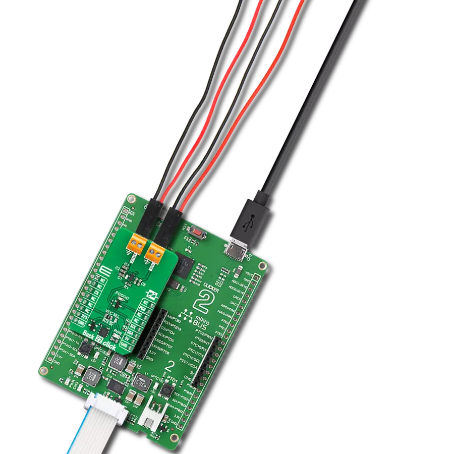 Buck 22 Click with Clicker 2 for Kinetis
