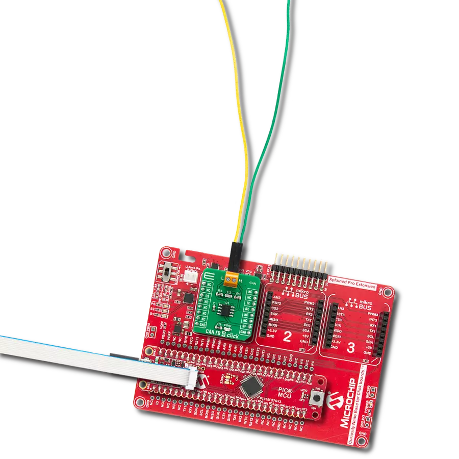 CAN FD 4 Click with Curiosity Nano with PIC18F57Q43
