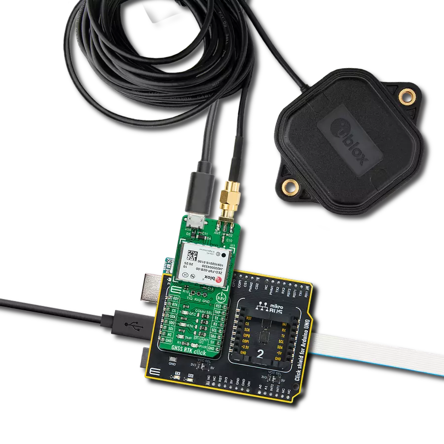 GNSS RTK Click with Arduino UNO Rev3