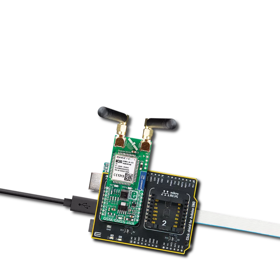 GSM/GNSS Click with Arduino UNO Rev3