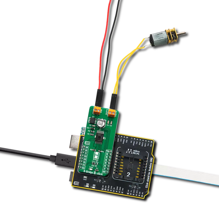 H-Bridge 3 Click with Arduino UNO Rev3
