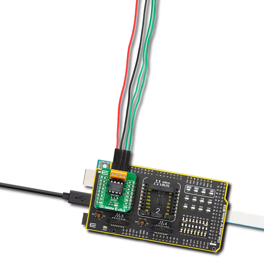 I2C Isolator 3 Click with Arduino Mega 2560 Rev3