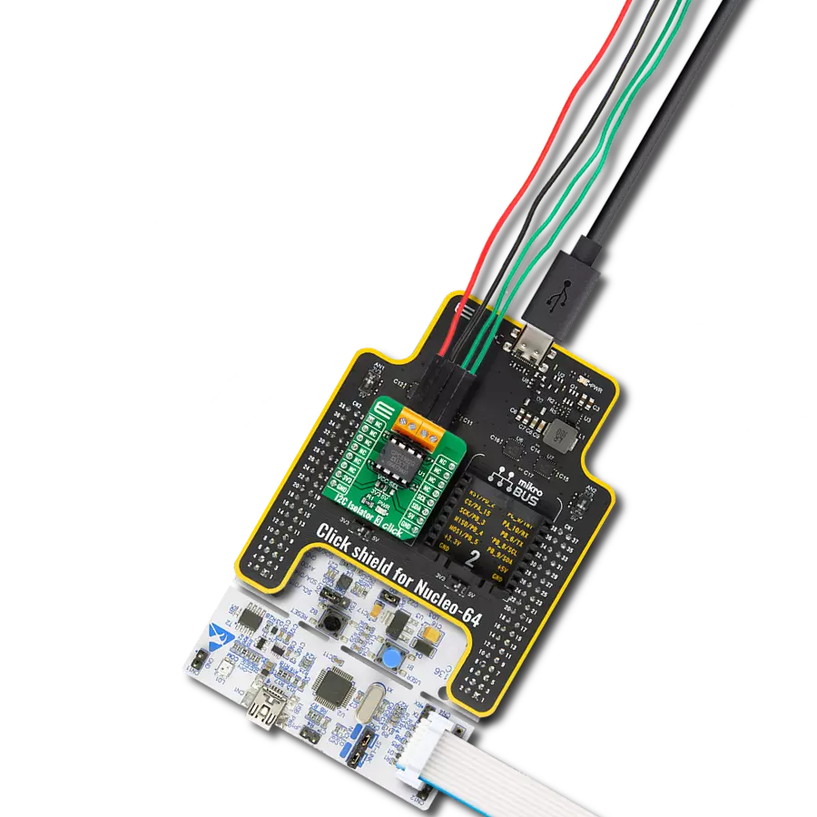 I2C Isolator 3 Click with Nucleo-64 with STM32F091RC MCU