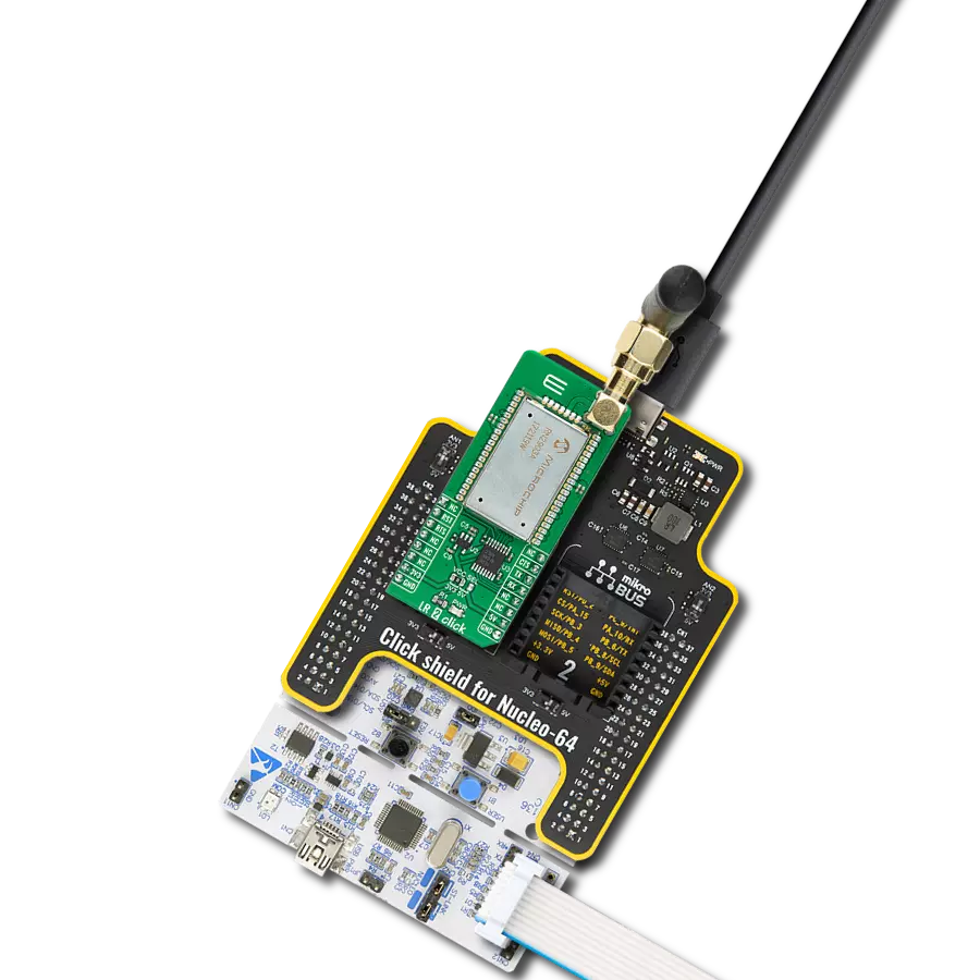 LR 2 Click with Nucleo-64 with STM32F091RC MCU